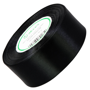 Wstążka satynowa Akces czarna 38 mm, 32 m kolor 08 #1