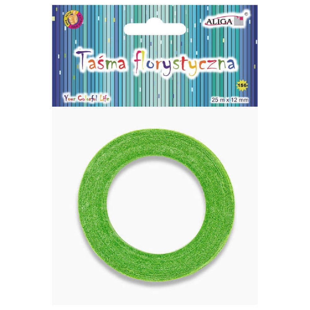 Taśma florystyczna jasna zielona Aliga 12mmx25m.jpg