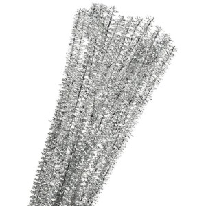 Druciki kreatywne metalizowane 30 cm Aliga srebrne 40 szt.jpg