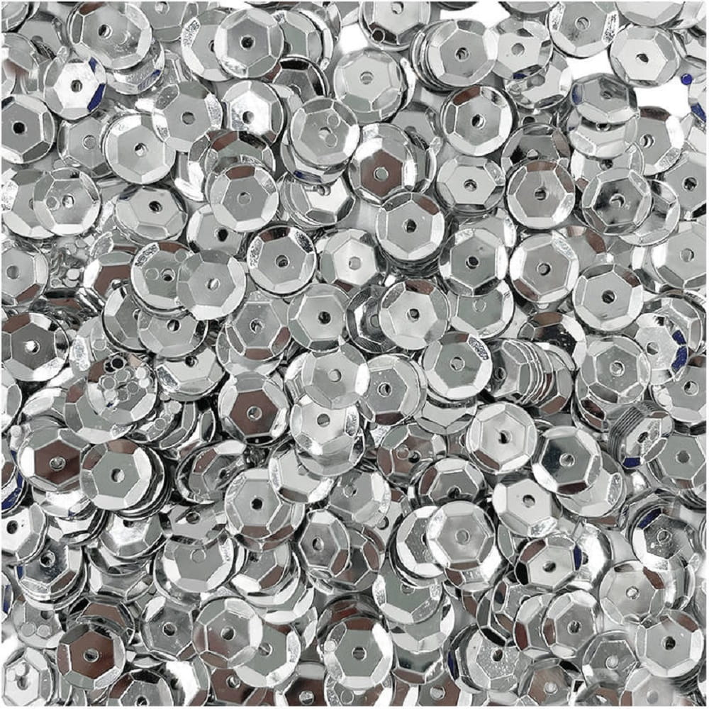 Cekiny okrągłe metaliczne 8mm 10g Aliga srebrne.jpg