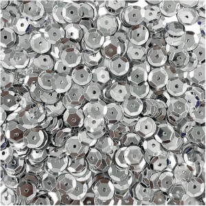 Cekiny okrągłe metaliczne 8mm 10g Aliga srebrne.jpg