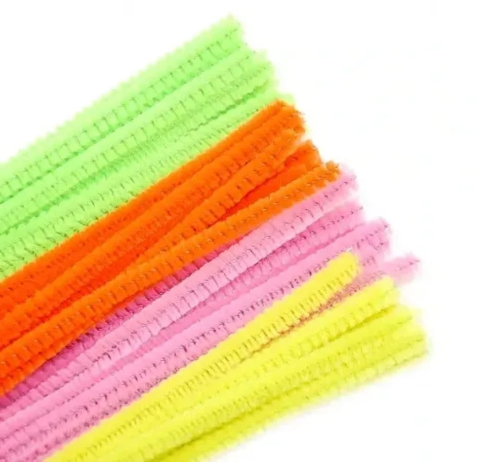 Druciki kreatywne pluszowe Aliga 30 cm 40 szt mix kolorów pastelowe neonowe