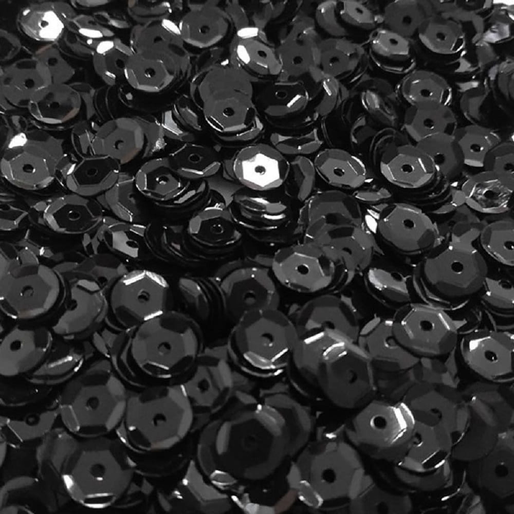 Cekiny okrągłe metaliczne 8mm 10g Aliga czarne
