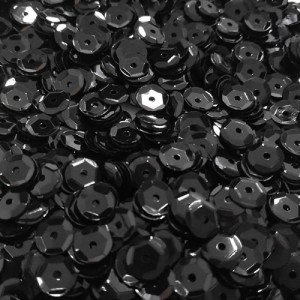 Cekiny okrągłe metaliczne 8mm 10g Aliga czarne