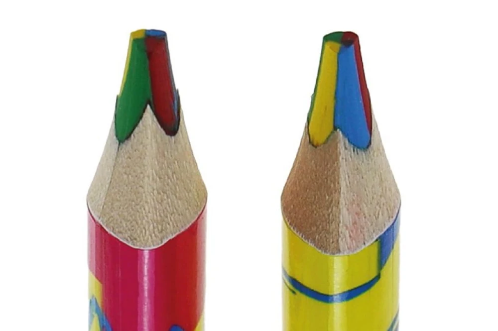 Kredki ołówkowe tęczowe Flamingo Jumbo 2 szt 4 kolory #3