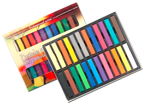 Pastele suche kwadratowe Titanum, 24 kolory #1