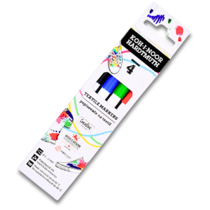 Markery do tkanin Koh-I-Noor 1-2mm na bazie wody 4 kolory.png