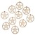 Drewniana ozdoba zawieszka bombka 7 cm Decor - z gwiazdką - 10szt