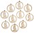 Drewniana ozdoba zawieszka bombka 6cm. Decor - 10szt