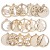 Holz-Christbaumanhänger Set 17 Stück  - Muster-Mix - 6 cm