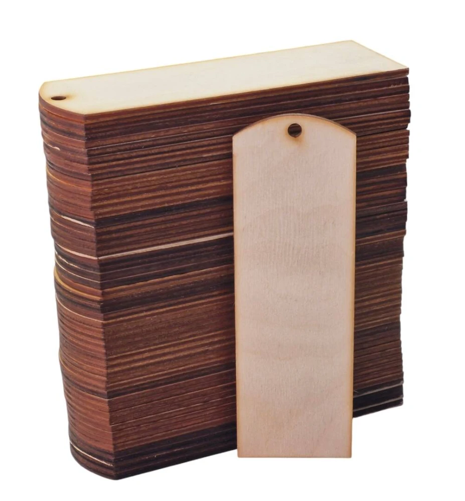 Drewniana zakładka do książki 15x5cm owalna Decor - 50szt