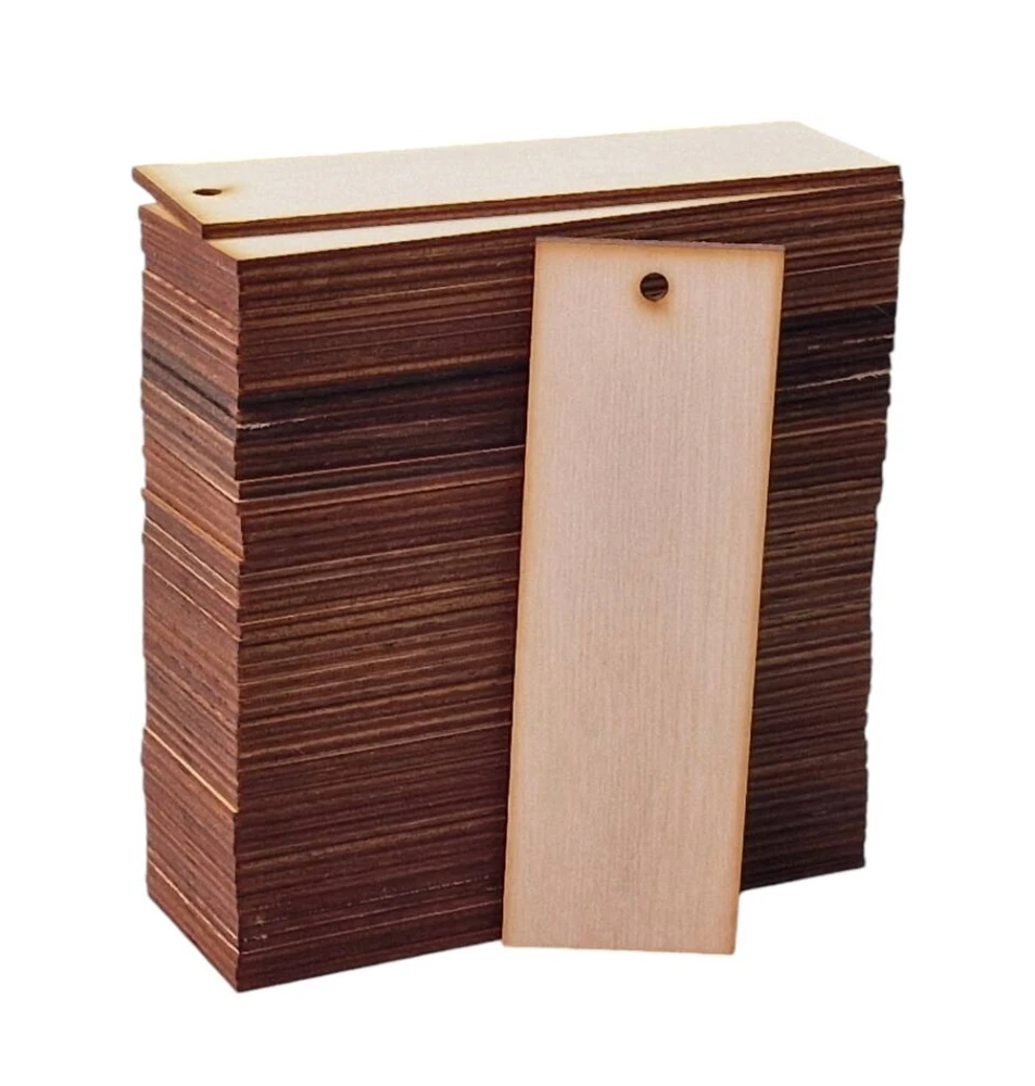 Drewniana zakładka do książki 15x5cm prosta Decor - 50szt