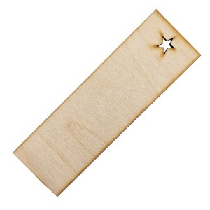 Drewniana zakładka do książki 15x5cm z gwiazdą Decor - 50szt