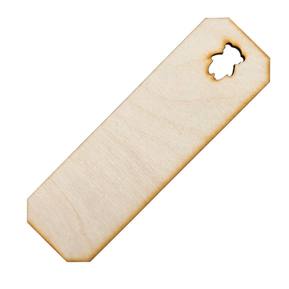 Drewniana zakładka do książki 15x5cm z misiem Decor - 50szt