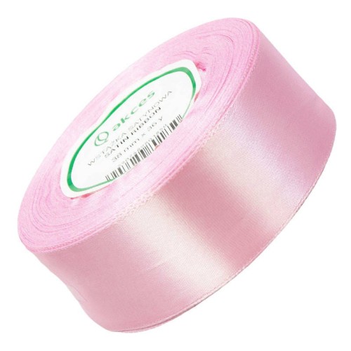 Wstążka satynowa jasna różowa 38mm - 32mb #1