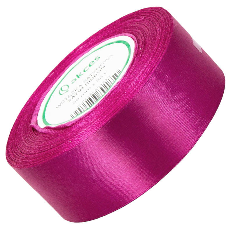 Wstążka satynowa int. różowa 38mm - 32mb #1