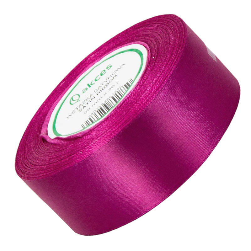 Wstążka satynowa fuksja 38mm - 32mb #1