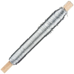 Drut florystyczny do stroików na patyku 0,7mm srebrny 25 sztuk