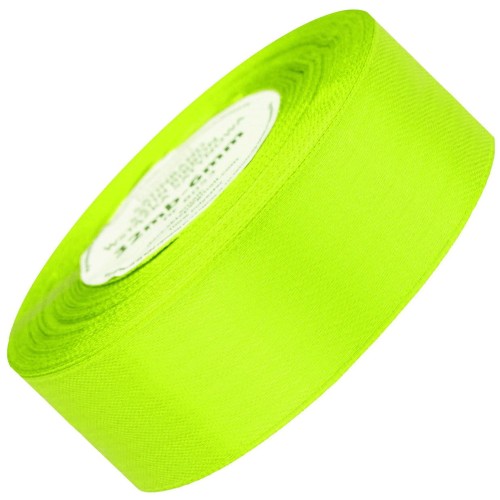 Wstążka satynowa neonowa zielona 38mm - 32mb #1