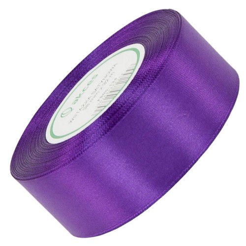 Wstążka satynowa ciemna lawendowa 38mm - 32mb #1