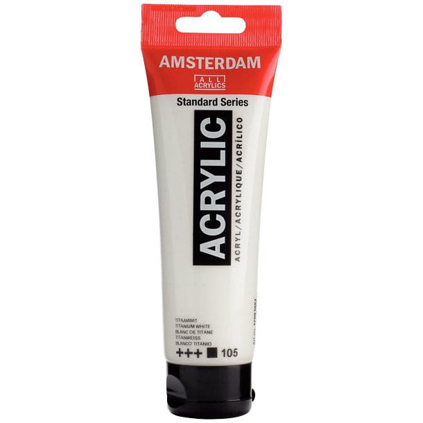 Farba akrylowa Talens Amsterdam 360ml - 105 titanium white biel tytanowa
