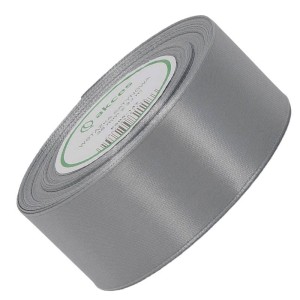 Wstążka satynowa ciemna srebrna 38mm - 32mb #1