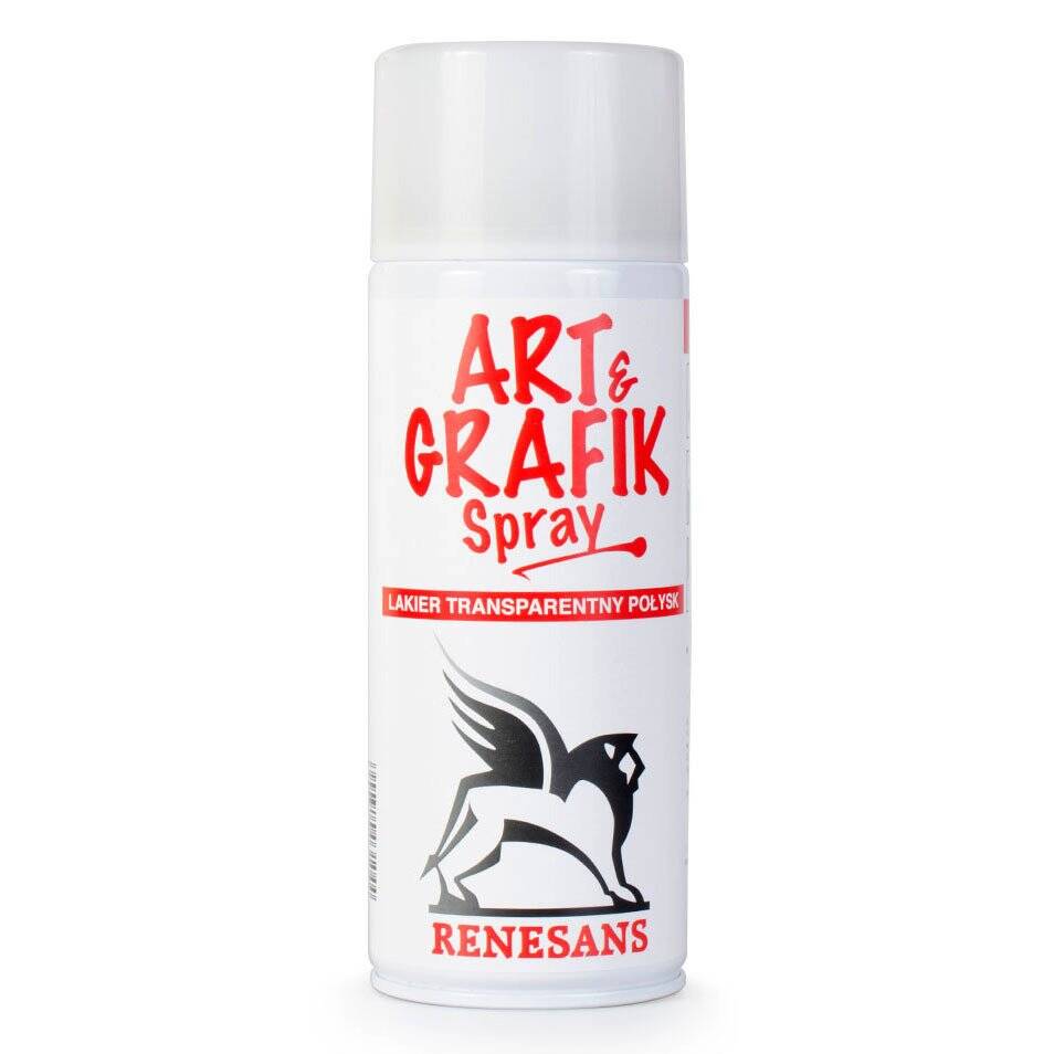 Farby akrylowe Loveart 24x12ml Werniks lakier w sprayu 400ml - połysk