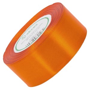 Wstążka satynowa ciemna pomarańcz 38mm - 32mb #1