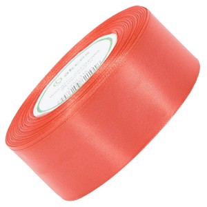 Wstążka satynowa ciemna koralowa 38mm - 32mb #1