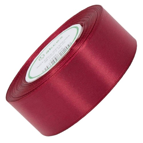 Wstążka satynowa ciemna czerwona 38mm - 32mb #1