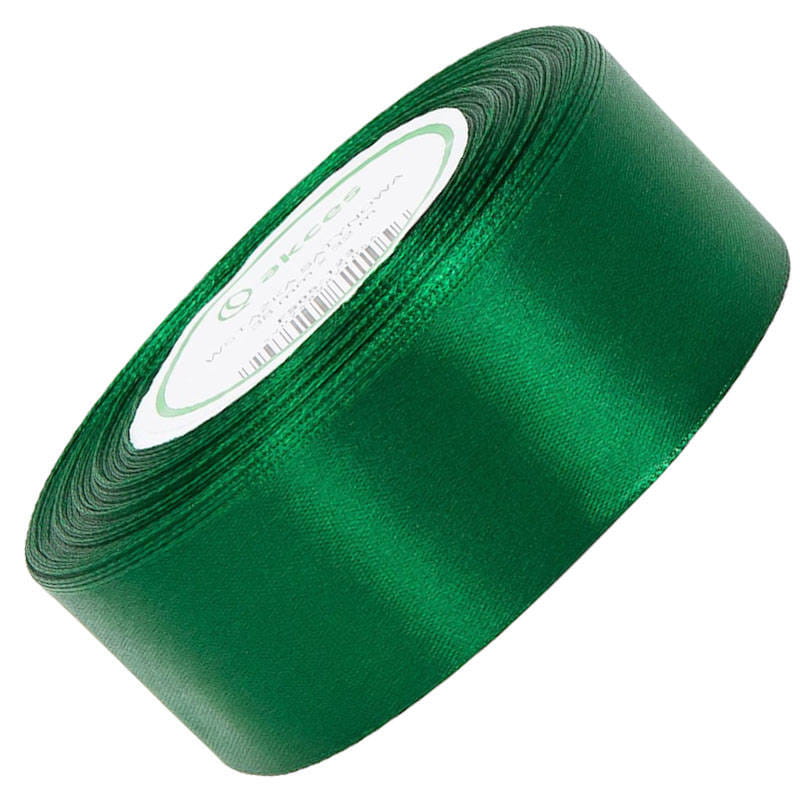 Wstążka satynowa ciemna zielona 38mm - 32mb #1