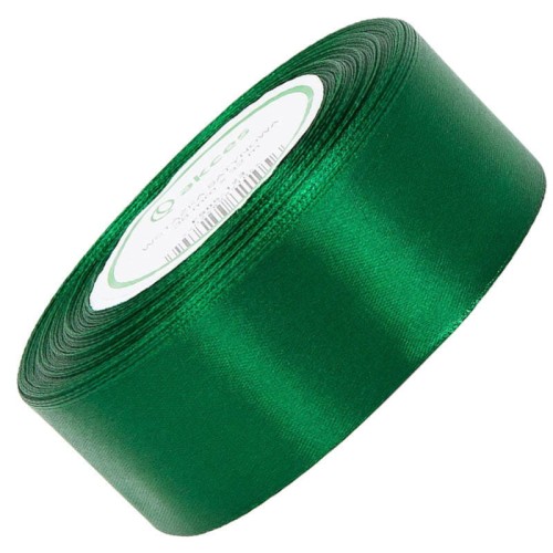 Wstążka satynowa ciemna zielona 38mm - 32mb #1