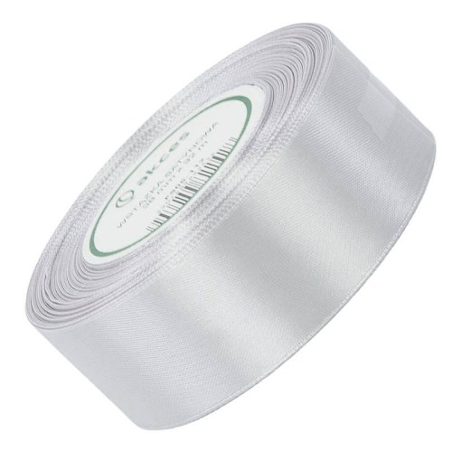 Wstążka satynowa srebrna 38mm - 32mb #1