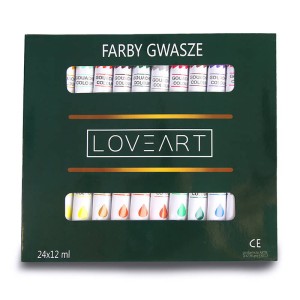 Farby gwasze LOVEART Gouache 24x12ml - Zestaw 24 kompletów