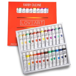 Farby olejne LOVEART 24x12ml - Zestaw 24 kompletów