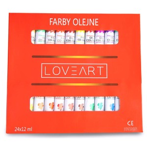 Farby olejne LOVEART 24x12ml - Zestaw 24 kompletów