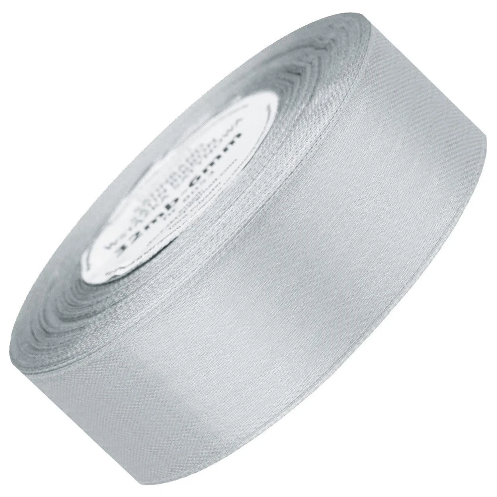 Wstążka satynowa jasna srebrna 38mm - 32mb #1