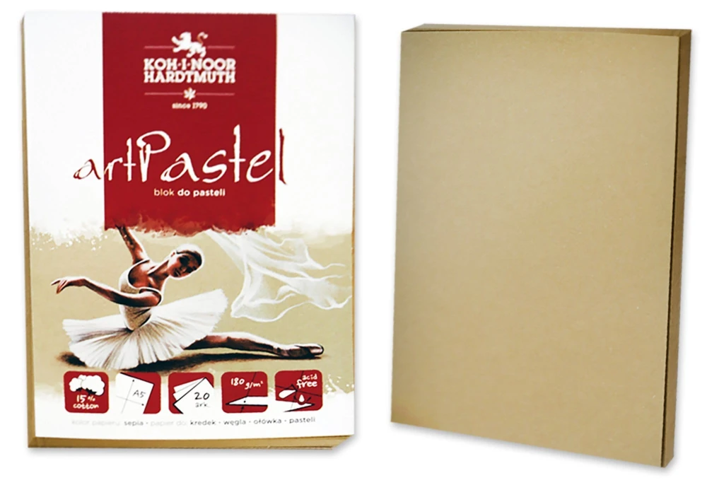Zestaw rysunkowy - Pastele suche 12szt, Blok, Wiszer