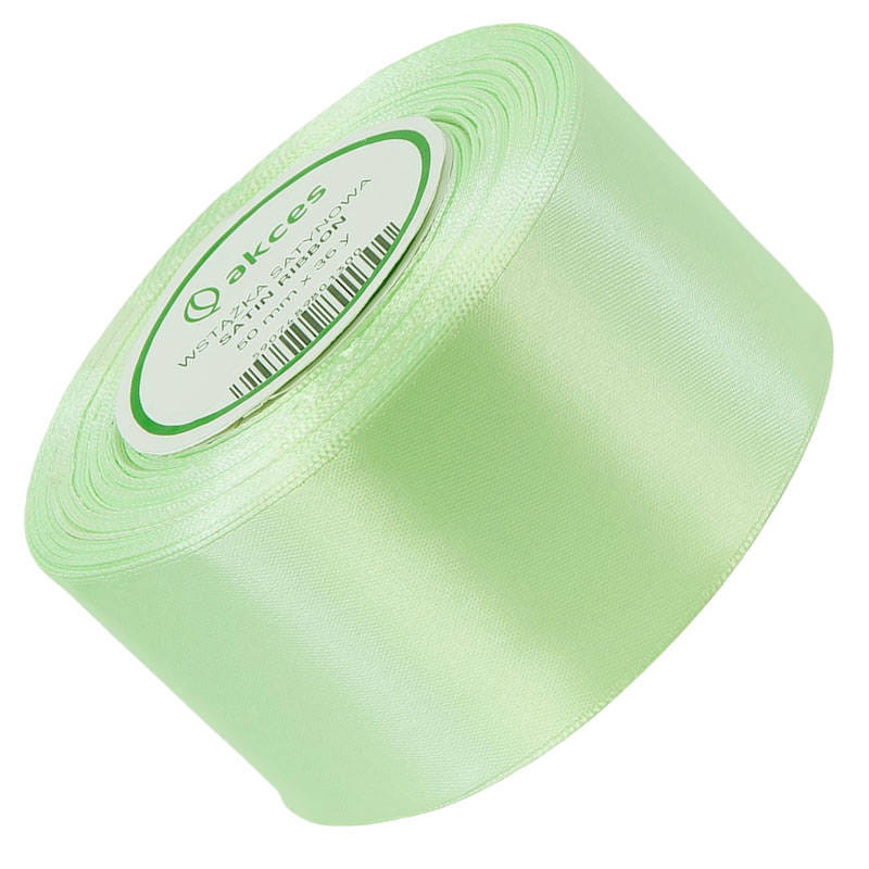 Wstążka satynowa pistacjowa 50mm - 32mb #1