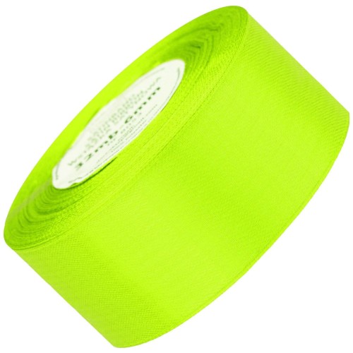 Wstążka satynowa neonowa zielona 50mm - 32mb #1