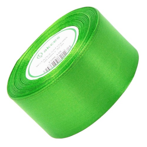 Wstążka satynowa zielona 50mm - 32mb #1
