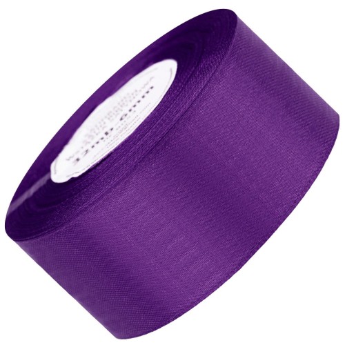 Wstążka satynowa ciemna lawendowa 50mm - 32mb #1