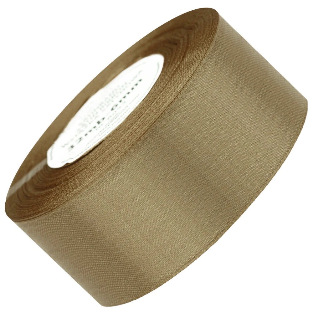 Wstążka satynowa jasna brązowa 50mm - 32mb #1