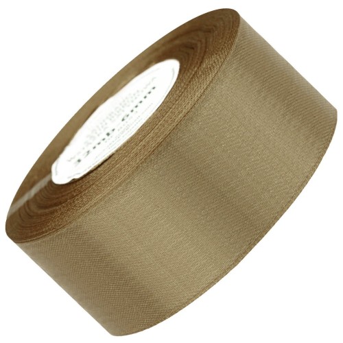 Wstążka satynowa jasna brązowa 50mm - 32mb #1