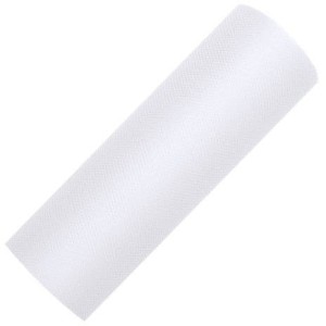 Tiul dekoracyjny - 15cm / 9m 008 biały - 10 szt.