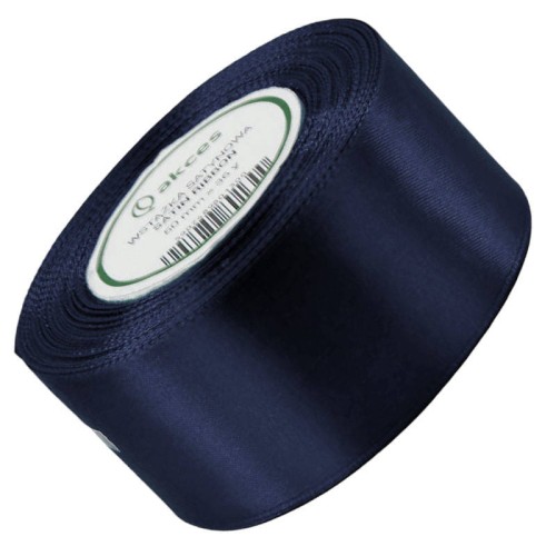 Wstążka satynowa granatowa 50mm - 32mb #1