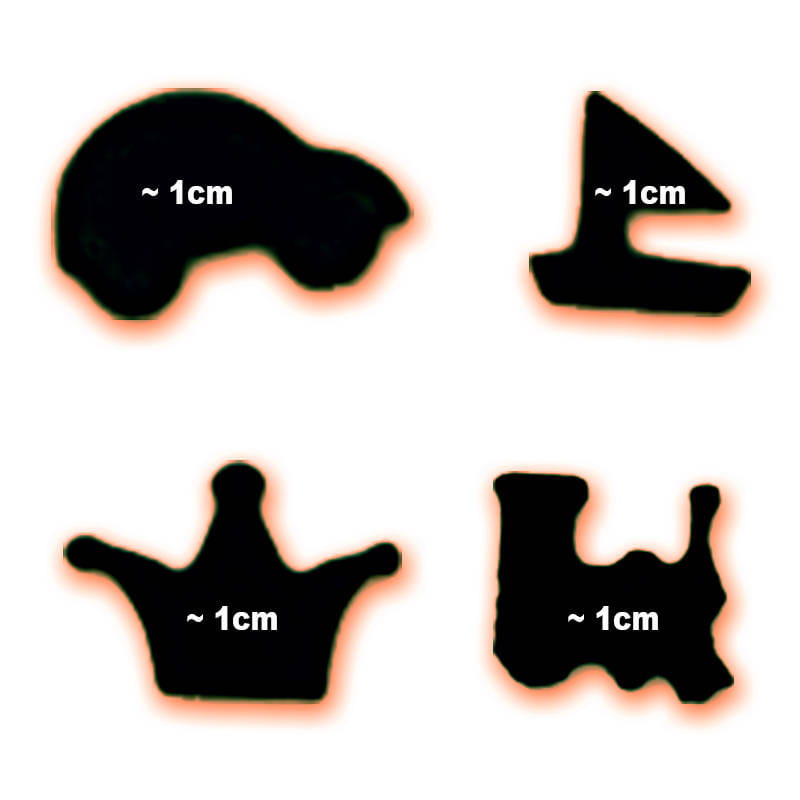 Dziurkacze ozdobne 1cm - Zestaw kreatywny 4szt.