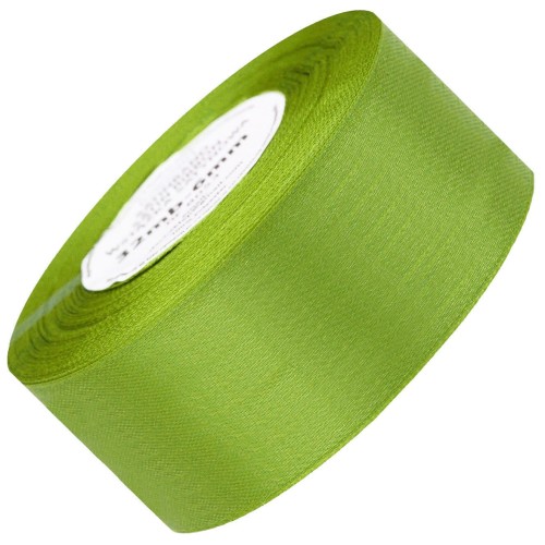 Wstążka satynowa zielone jabłuszko 50mm - 32mb #1