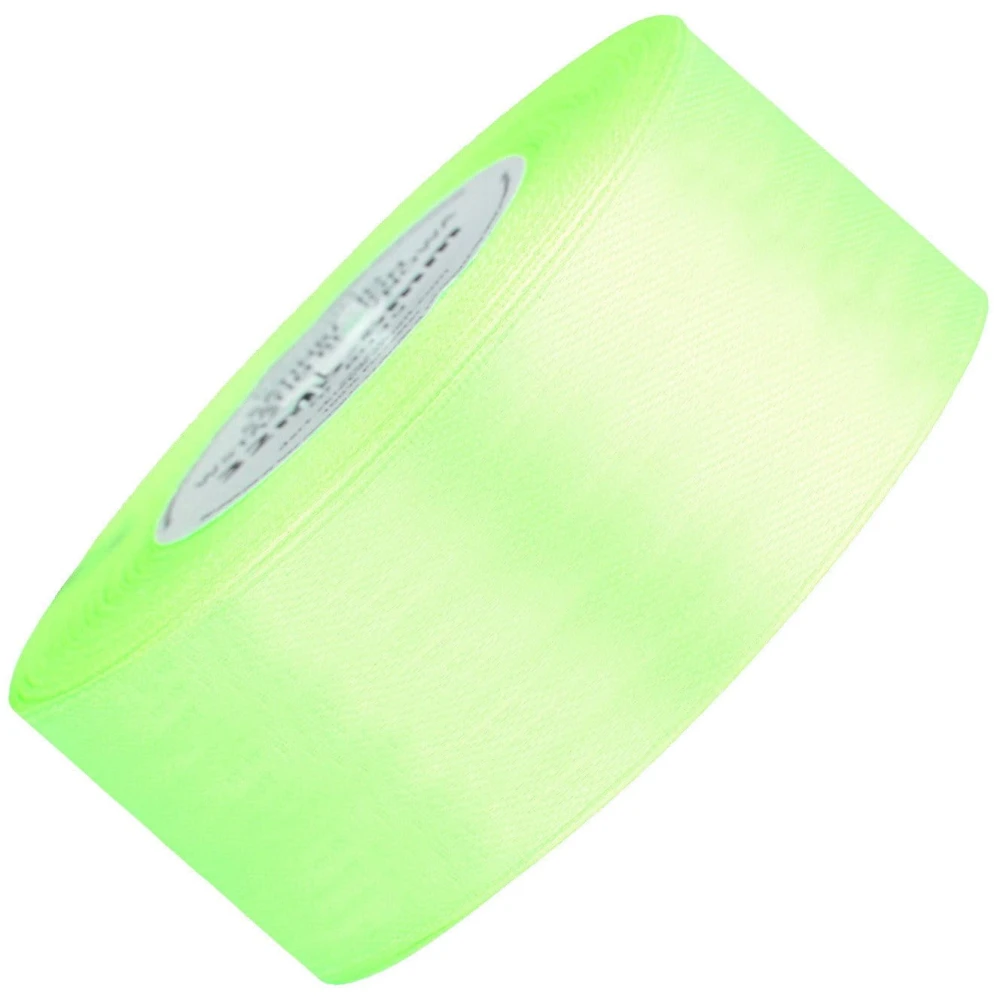 Wstążka satynowa limonkowa zielona 50mm - 32mb #1