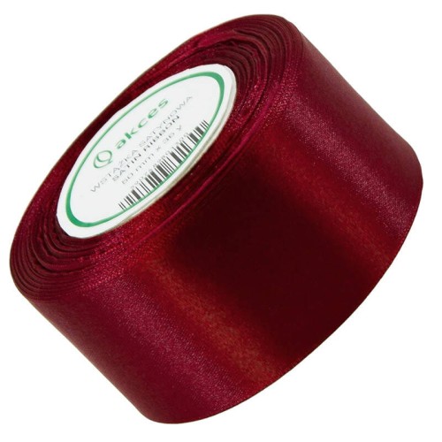 Wstążka satynowa bordowa 50mm - 32mb #1